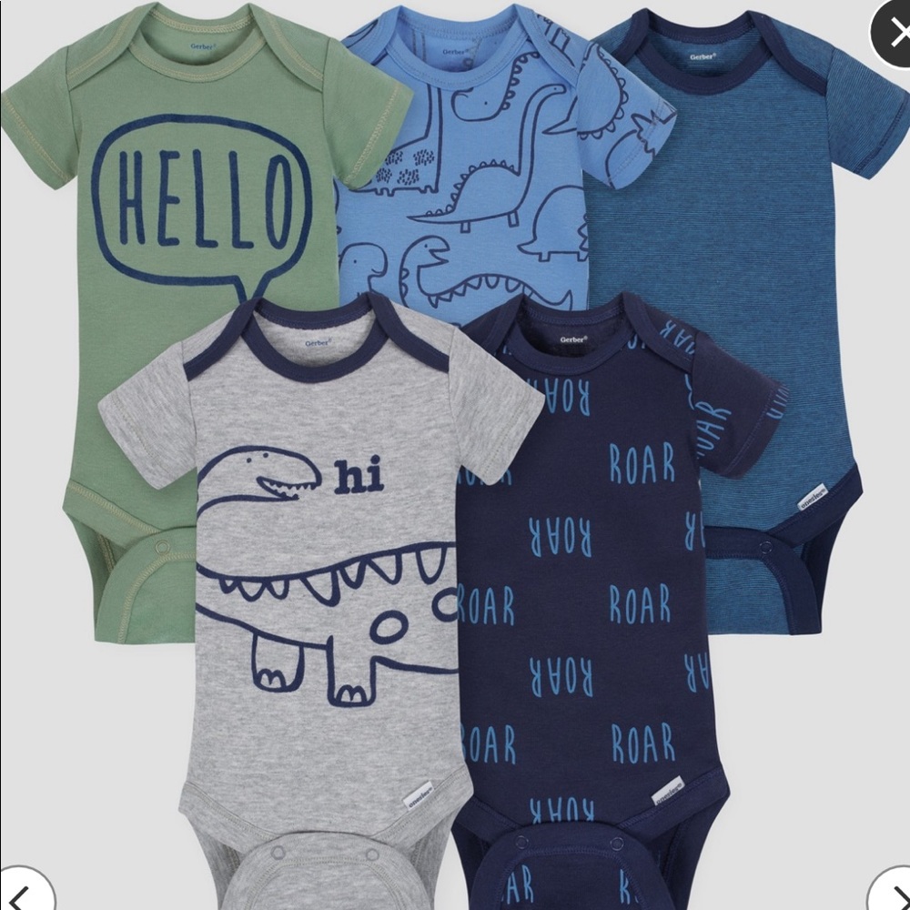 Boys Gerber onesies and sleep n plays